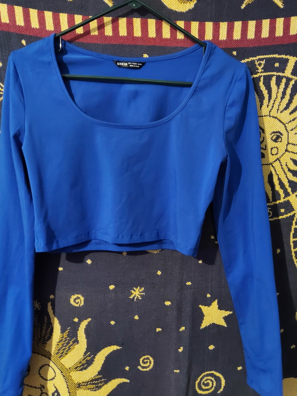 SHEIN Nwot Royal Blue Long Sleeve Crop Top